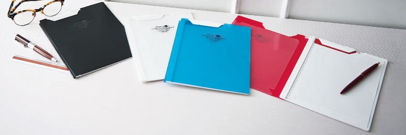 AQUA DROPs Cartella A4 Portadocumenti con Clip per Appunti